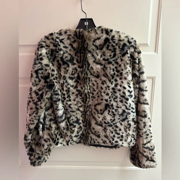 BB Dakota McKinley Brown Leopard Print Faux Fur Jacket - Picture 6 of 9